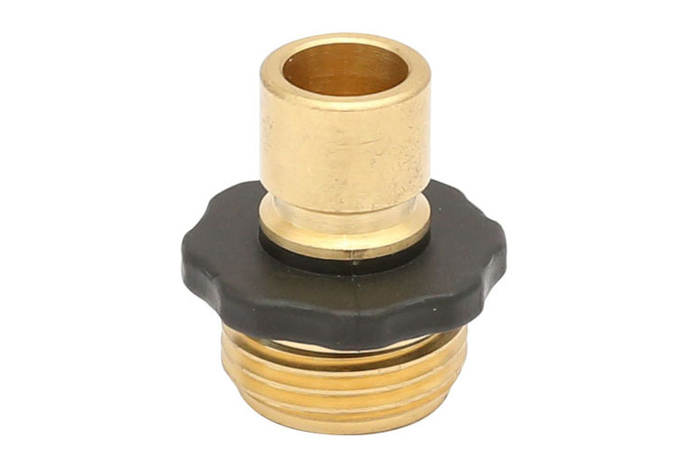 真鍮 Male Garden Hose Quick Connect Fitting with Rubber